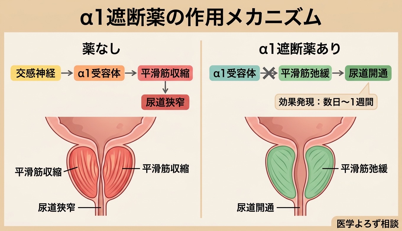 α1遮断薬の作用メカニズム