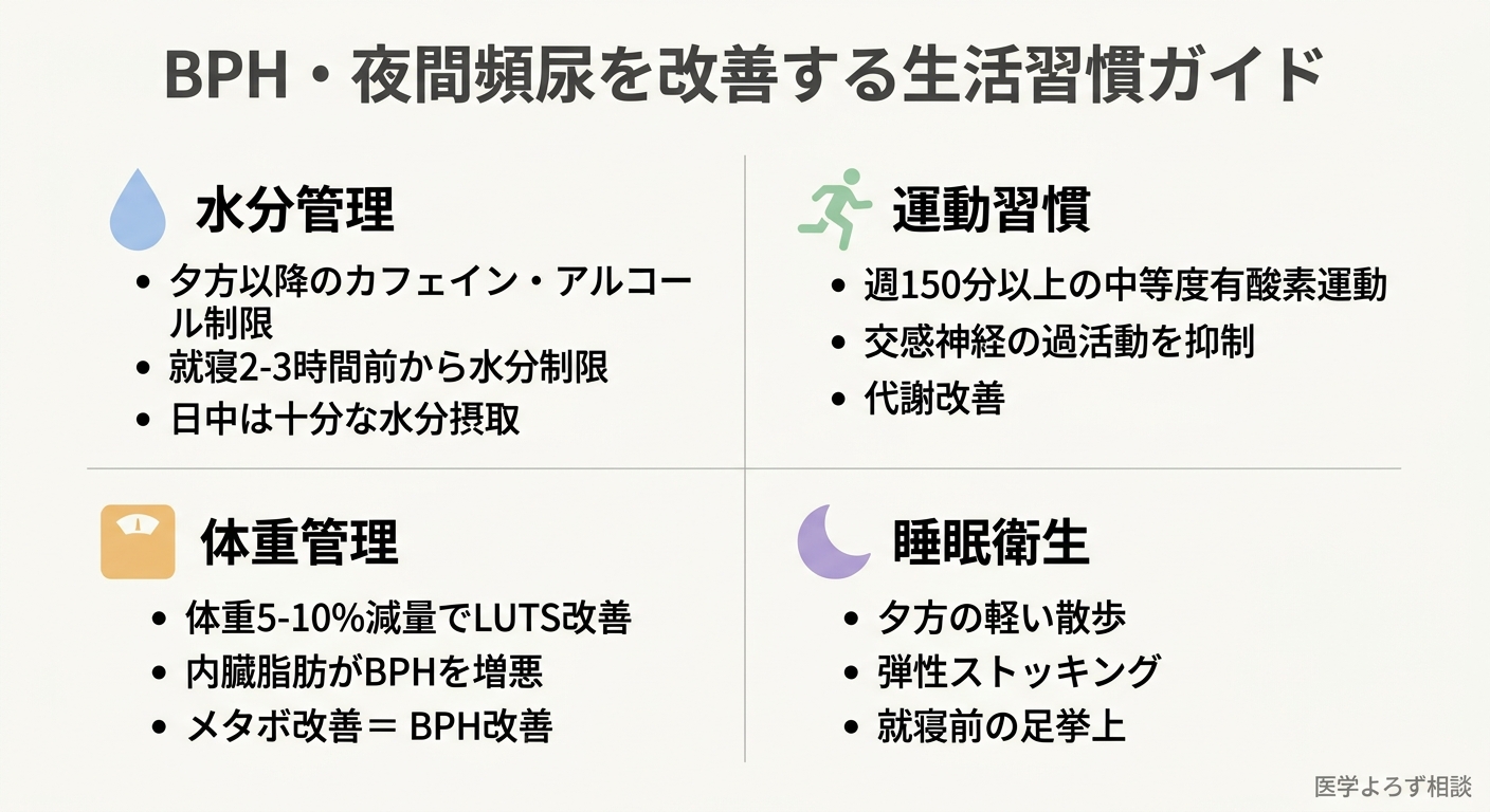 前立腺肥大症の生活習慣改善ガイド