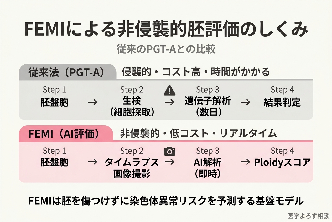 FEMIによる非侵襲的胚評価のしくみ