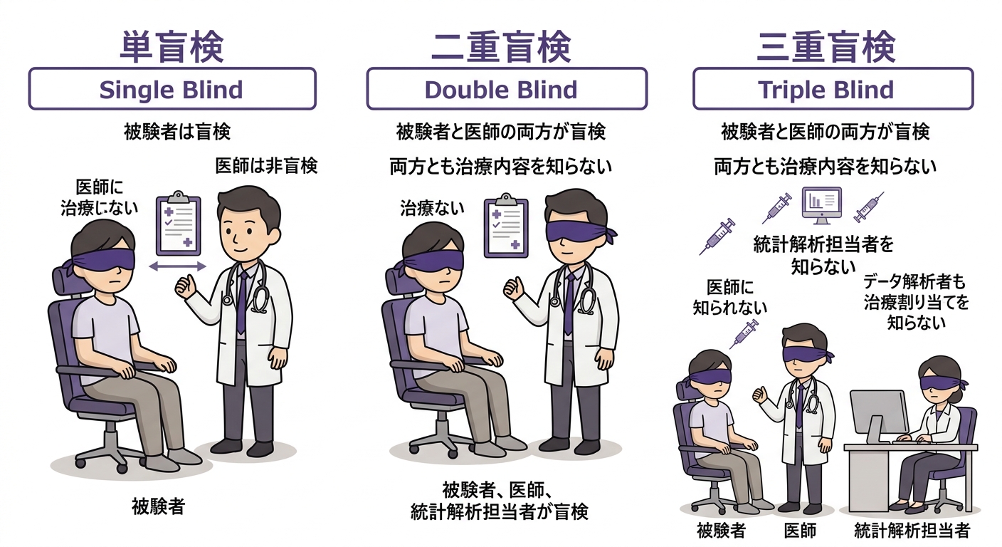 二重盲検法の仕組み