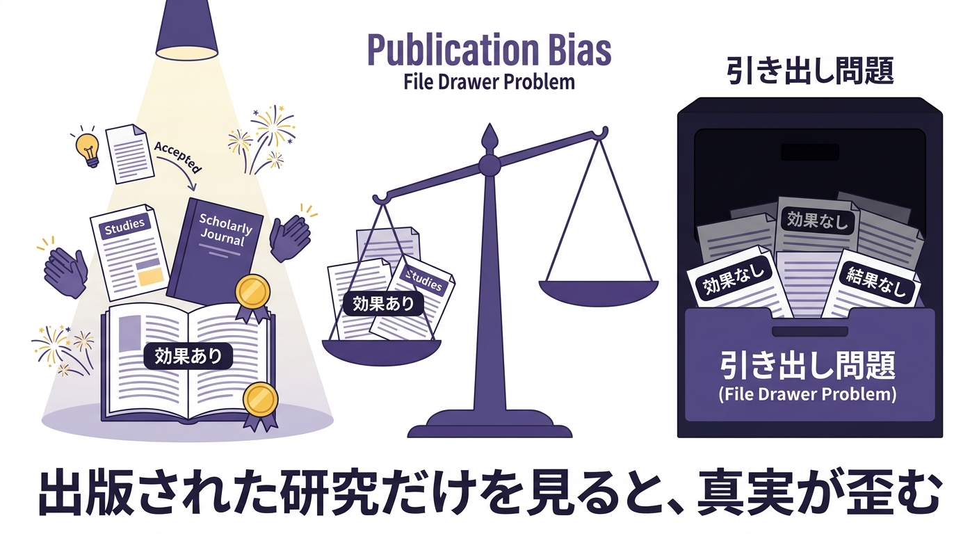 出版バイアスと「引き出し問題」