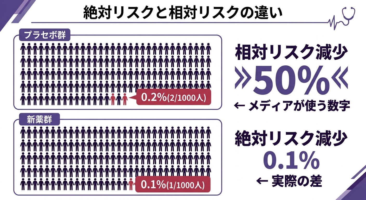 絶対リスクと相対リスクの違い