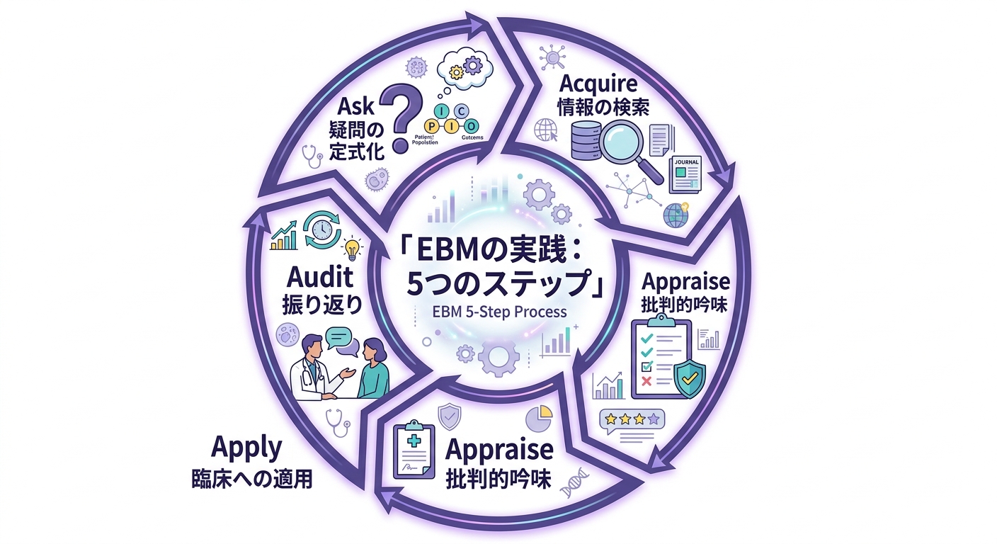 EBMの5つのステップ図解